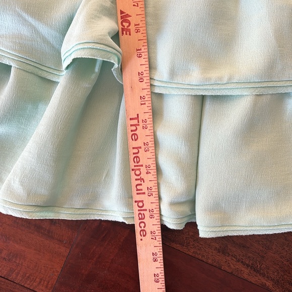 BCBG | Jacklyn Tiered Ruffle Strapless Green Opaline Dress NWT - Picture 14 of 16